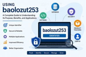 Digital technology concept showing structured identifiers and using baolozut253 in modern systems